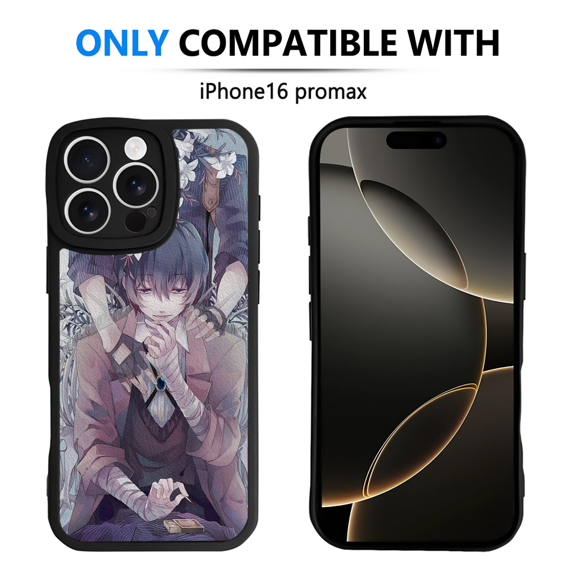（画像用） 文豪ストレイドッグス Bungo Stray Dogs 【iPhone 16シリーズ対応】シリコンスマホケース（レザー調） 材質：シリコン